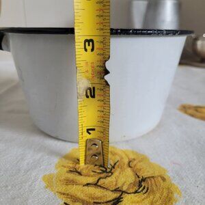 Vintage Enamel White and Black Pot Ladle